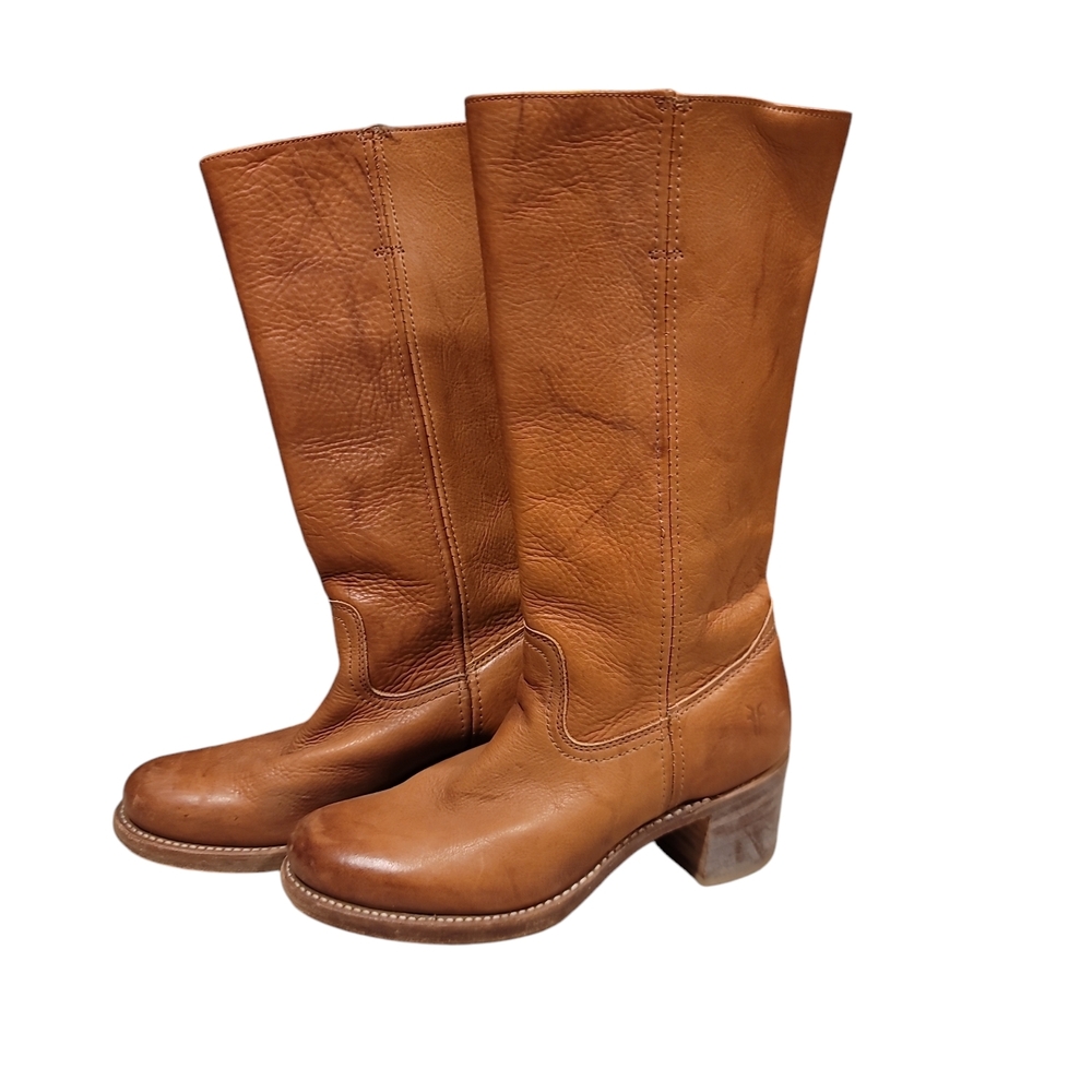 Classic Frye Saddle Brown Campus Leather Women's Boots